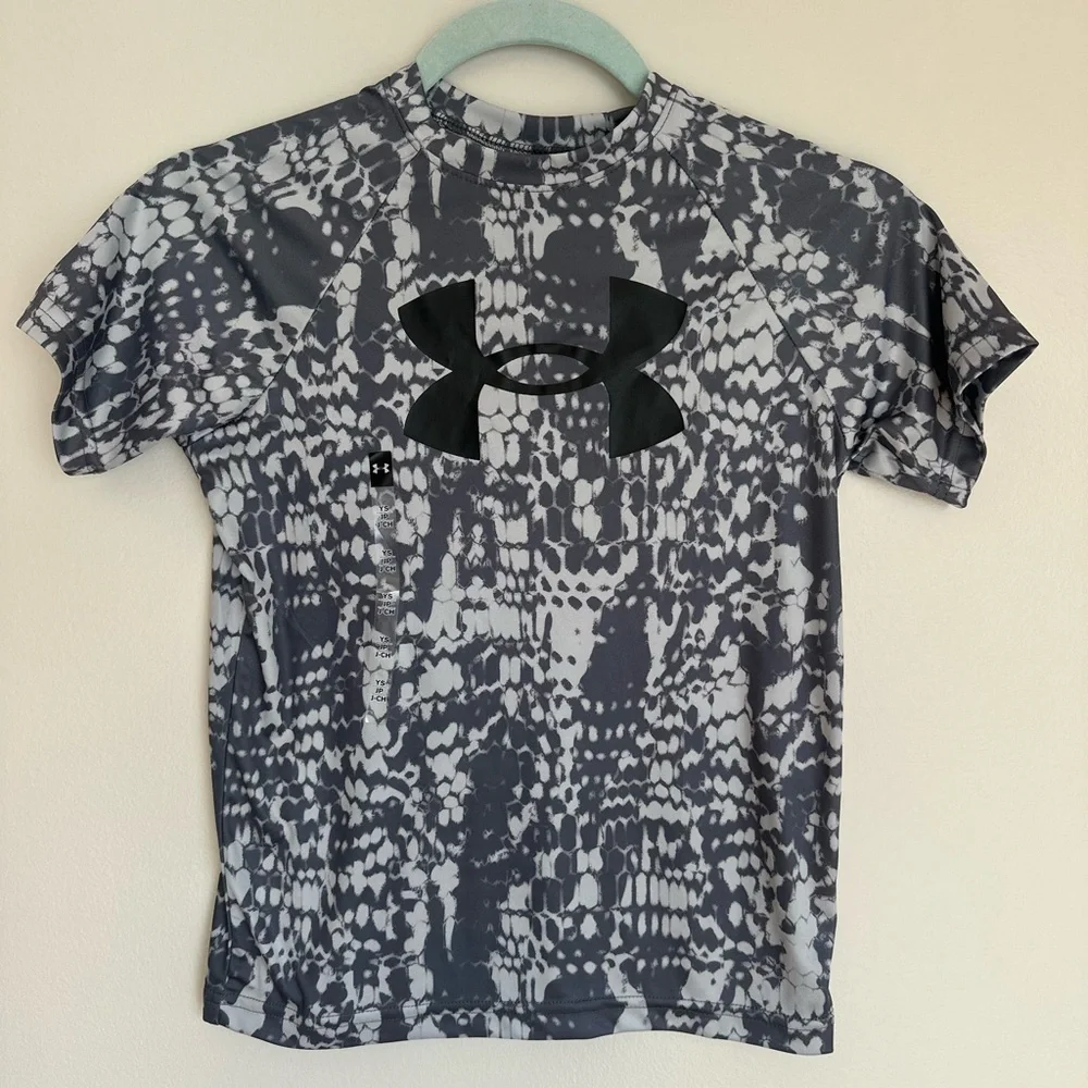 NEW Under Armour Boys Tech Big Logo Printed Short Sleeve T-Shirt Sz Youth Small